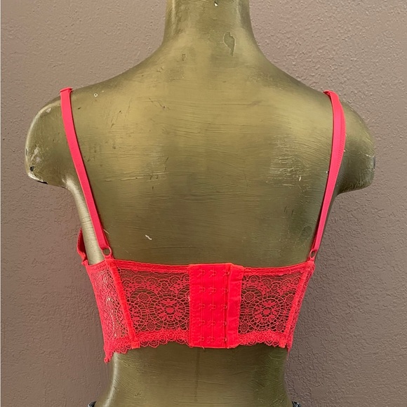 NWOT Neon DAYGLO Orange Fluoro Longline BRA Size 34B - Picture 6 of 14